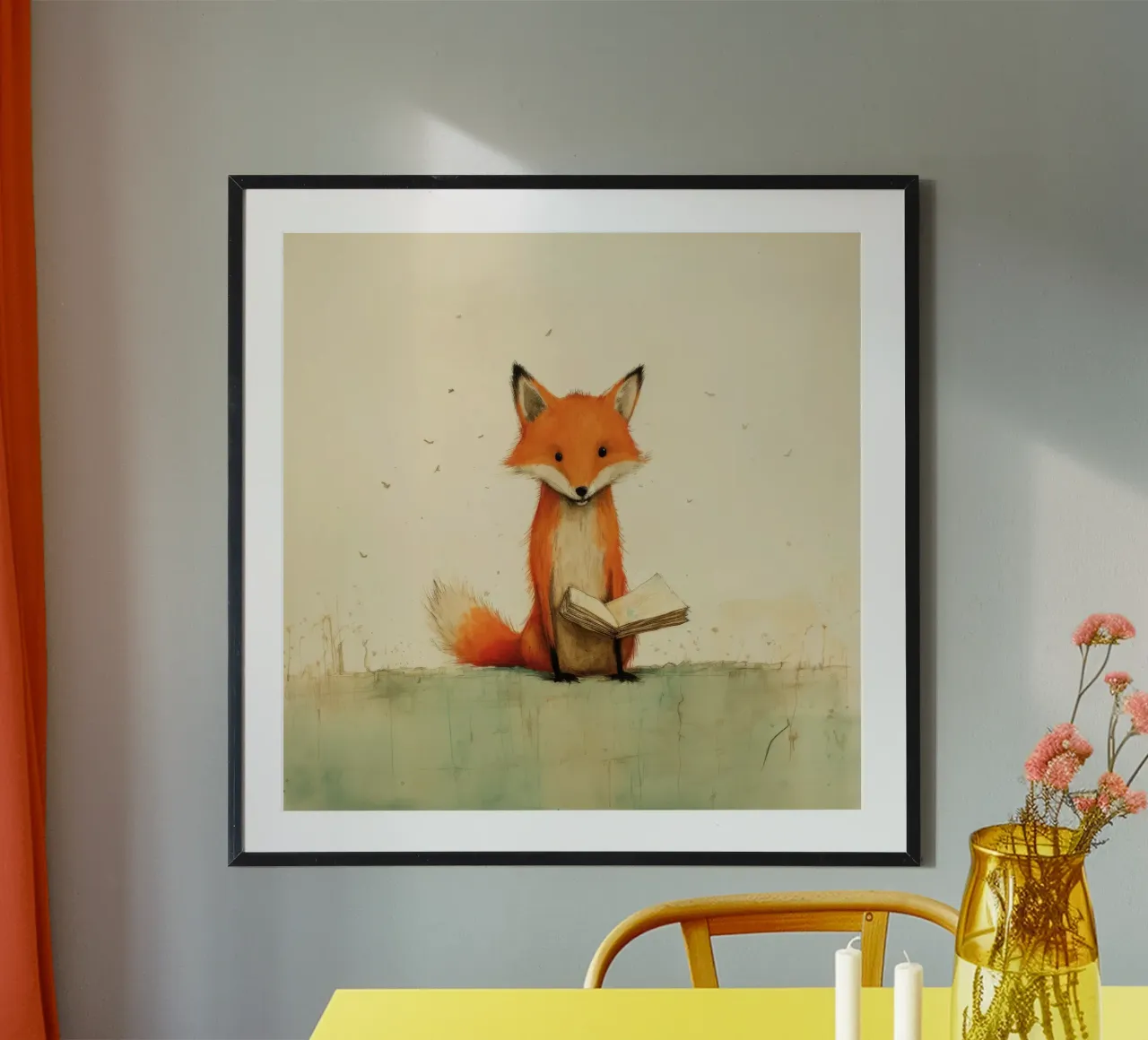 Volpe minima 3 poster da Minimal Animal Art