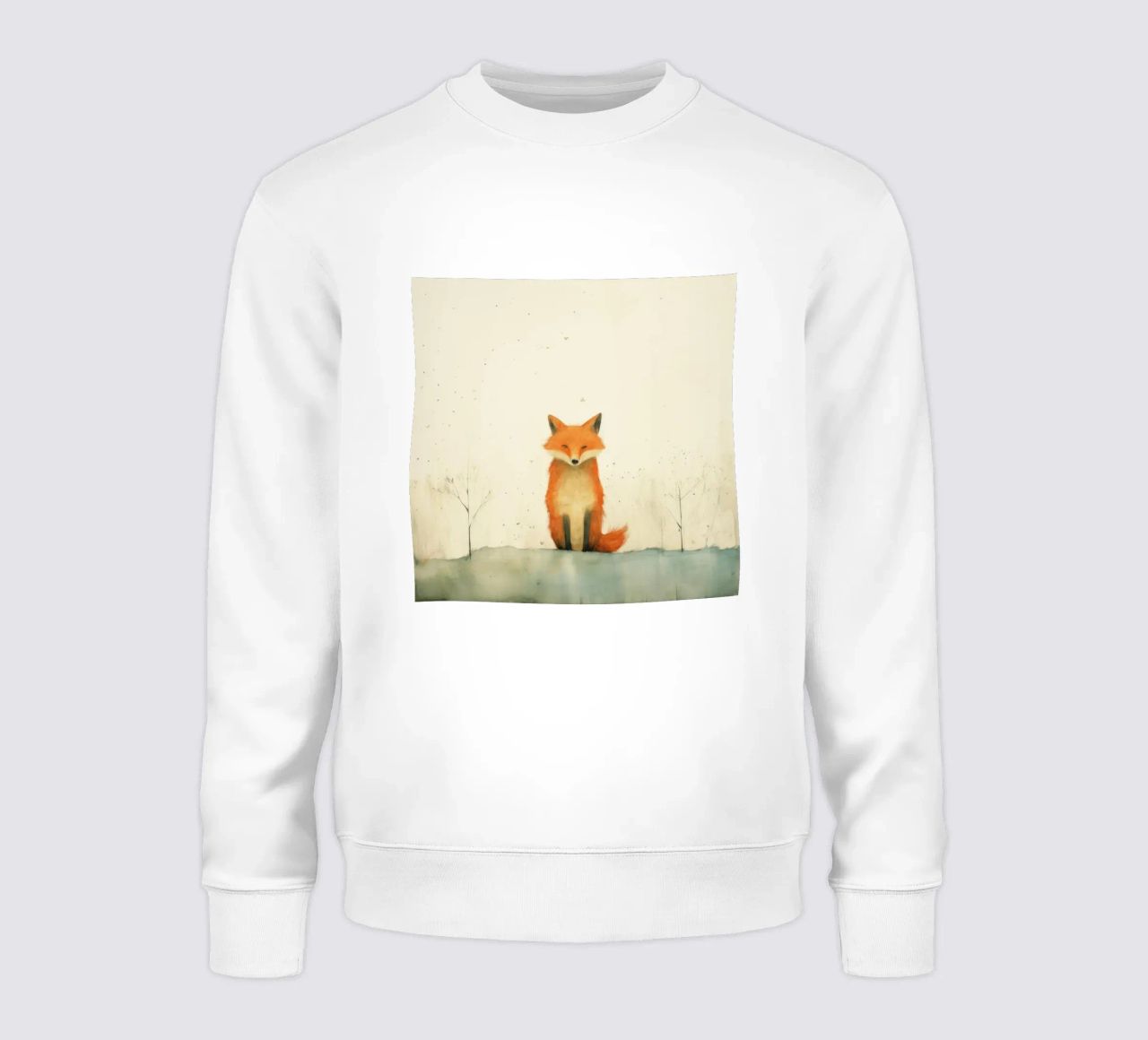 Zorro Mínimo 4 sudadera de Minimal Animal Art