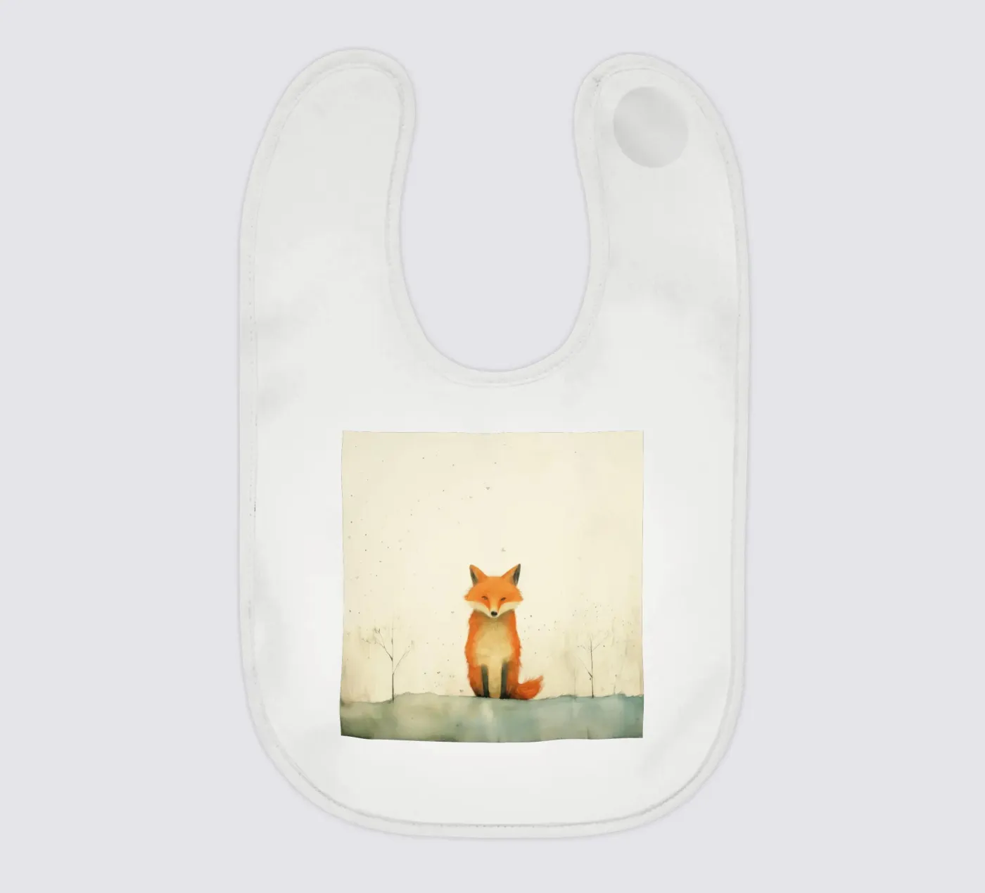 Minimaal Fox baby slabbetje van Minimal Animal Art