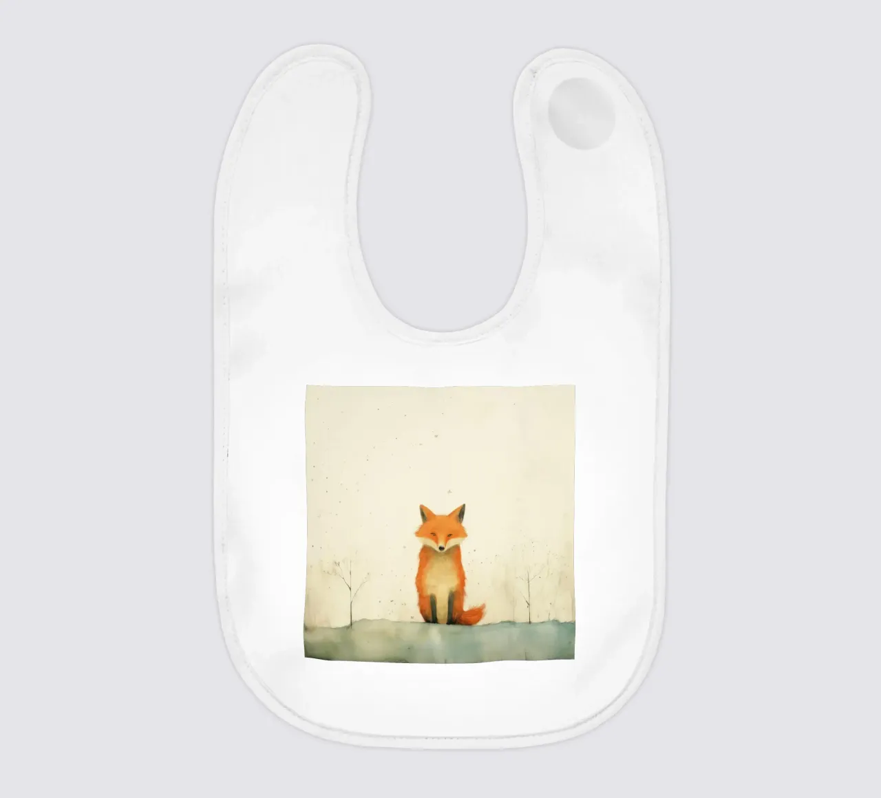Zorro Mínimo 4 babero de Minimal Animal Art