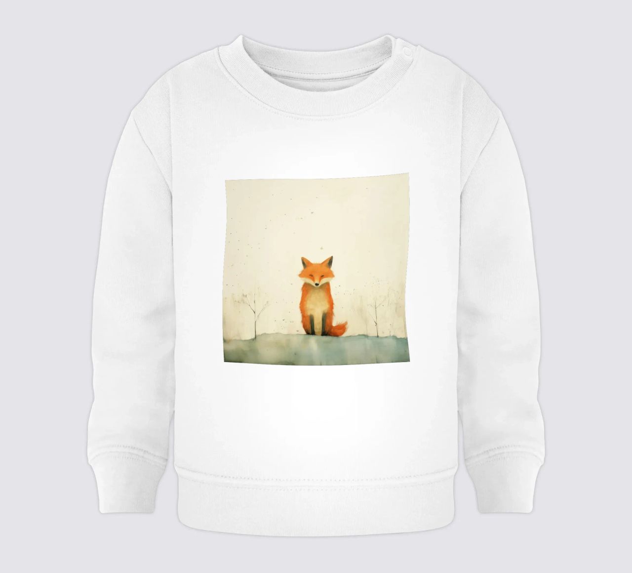 Volpe minima 4 felpa neonato da Minimal Animal Art