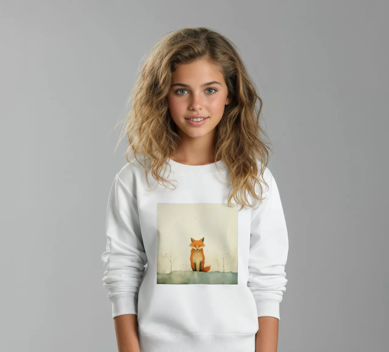 Minimal Fox 4 kids sweatshirt by Minimal Animal Art