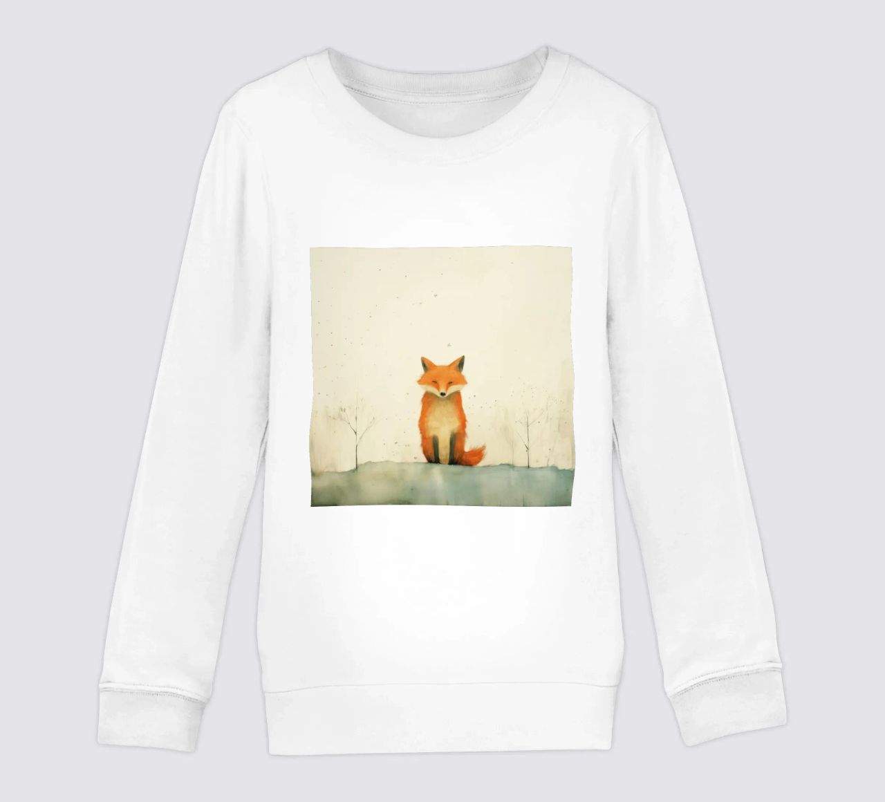 Volpe minima 4 felpa bambino da Minimal Animal Art