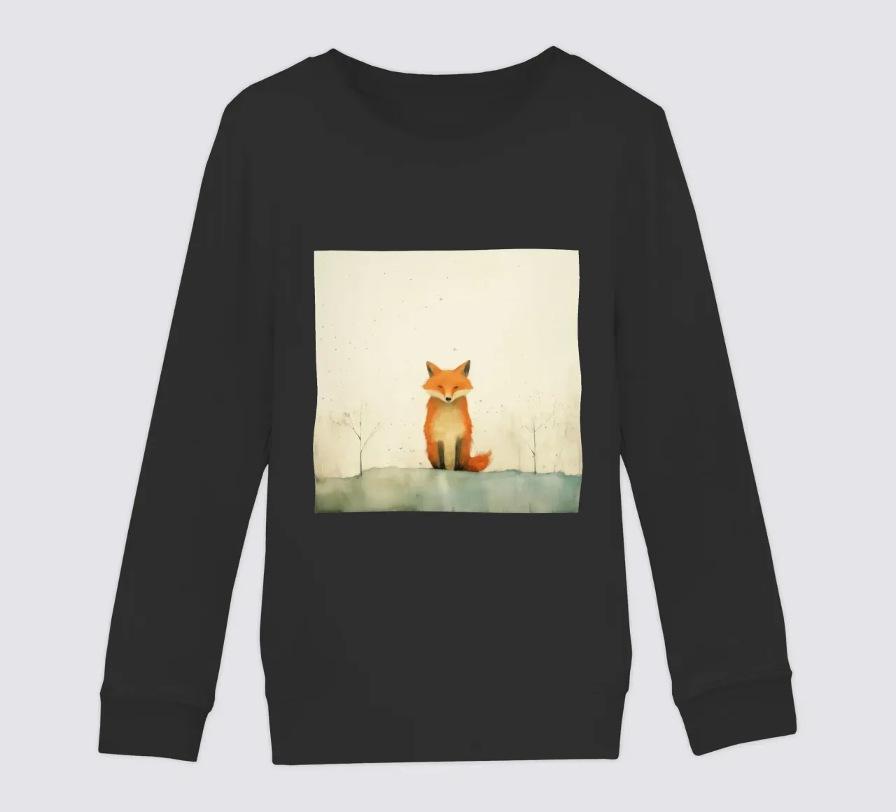 Minimale vos 4 kinder sweatshirt van Minimal Animal Art