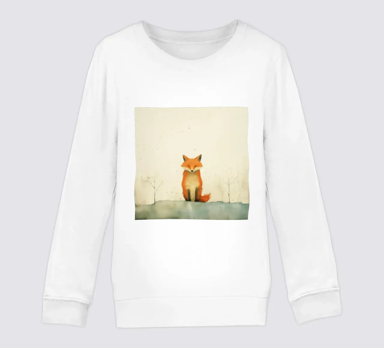 Minimal Fox 4 kids sweatshirt by Minimal Animal Art