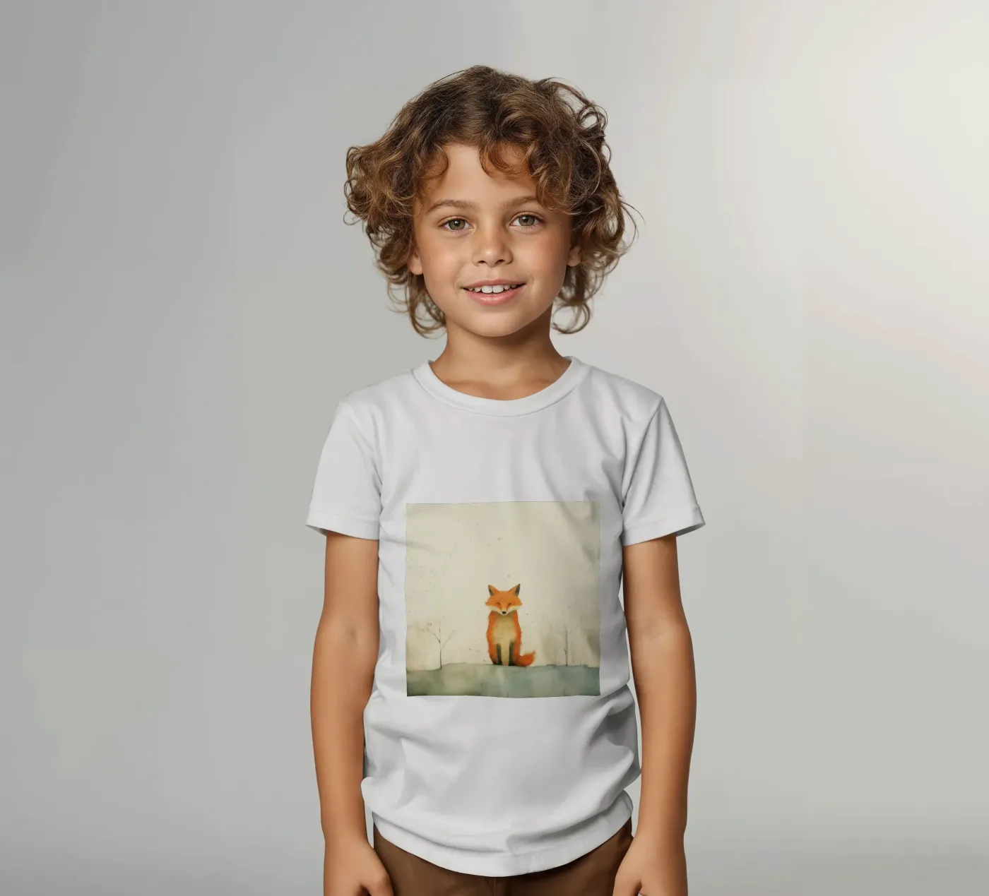 Minimo Fox t-shirt bambini da Minimal Animal Art