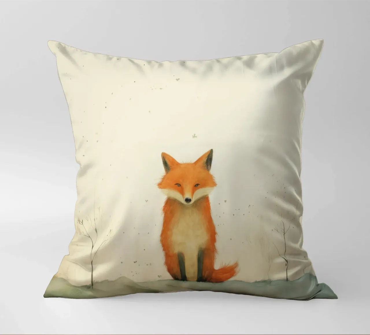 Volpe minima 4 cuscino da Minimal Animal Art