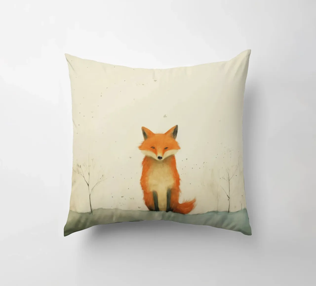 Volpe minima 4 cuscino da Minimal Animal Art