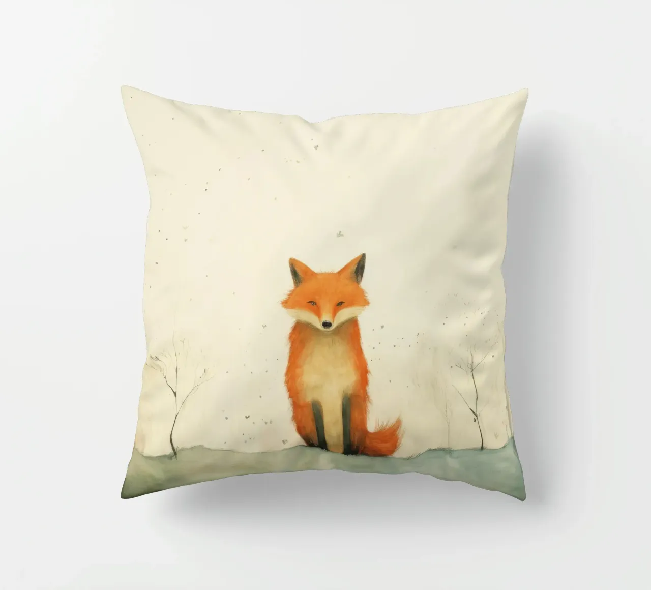 Volpe minima 4 cuscino da Minimal Animal Art
