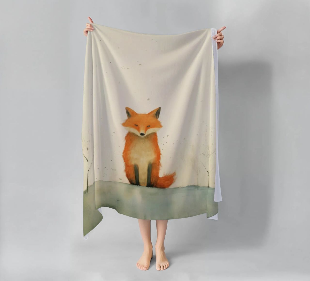 Volpe minima 4 telo mare da Minimal Animal Art