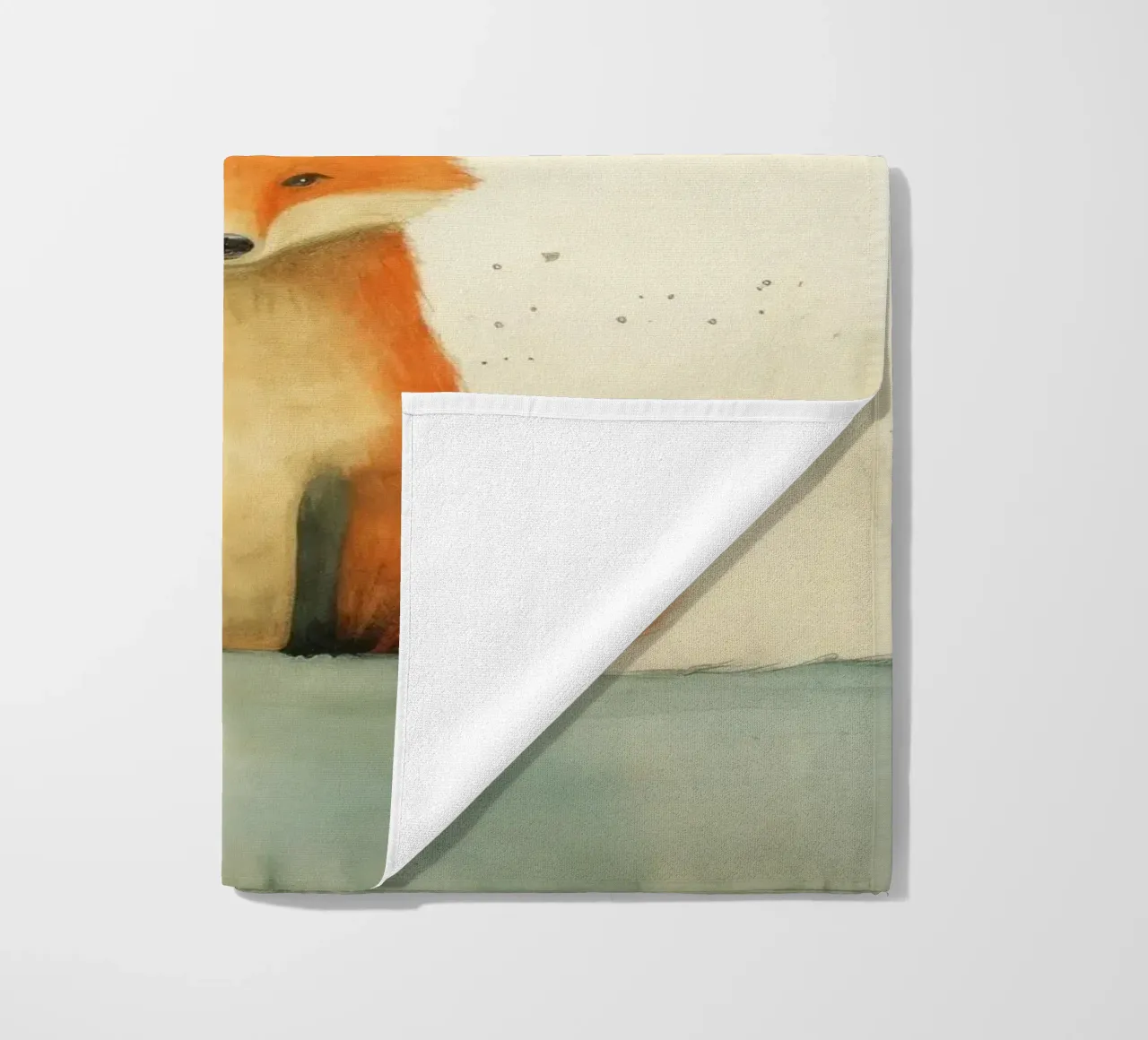 Minimo Fox telo mare da Minimal Animal Art