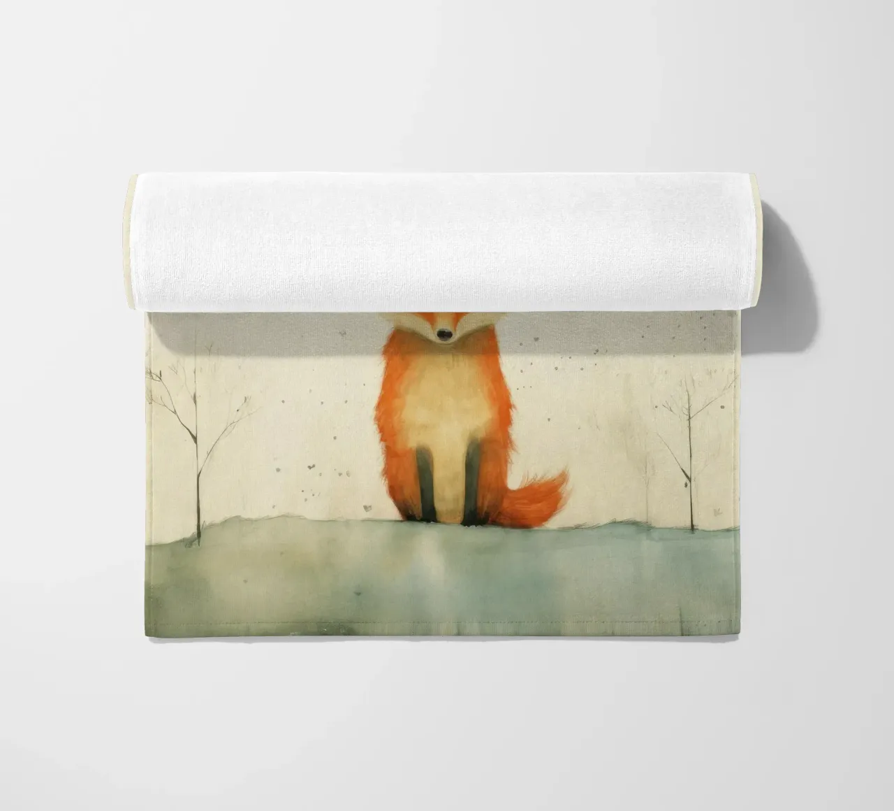 Minimo Fox telo mare da Minimal Animal Art