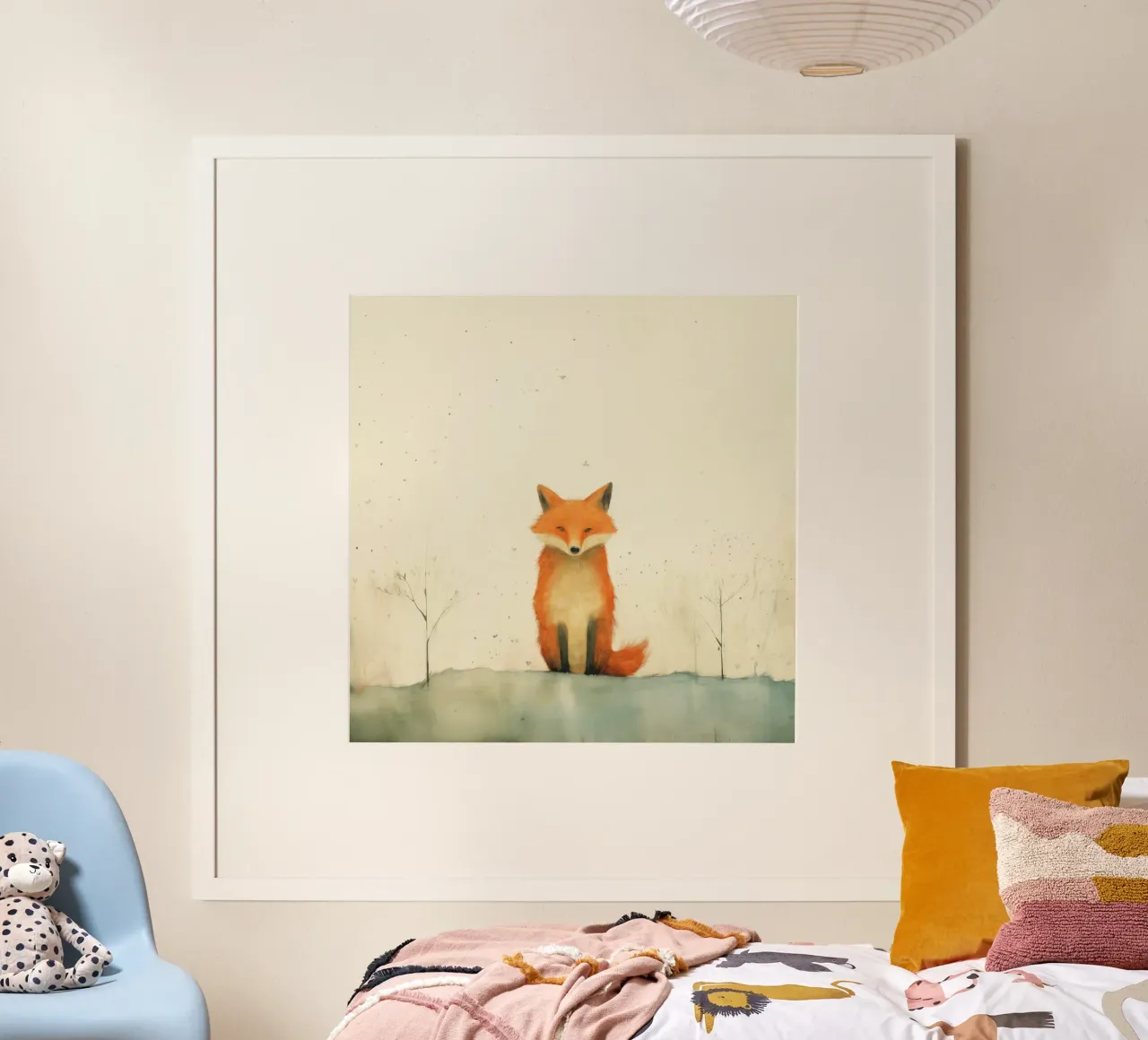 Volpe minima 4 poster da Minimal Animal Art