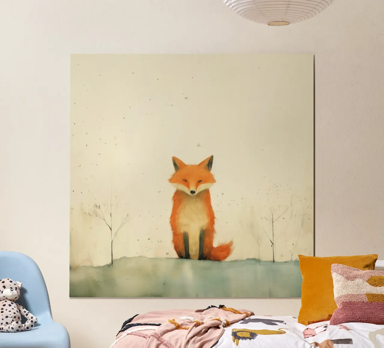 Volpe minima 4 poster da Minimal Animal Art