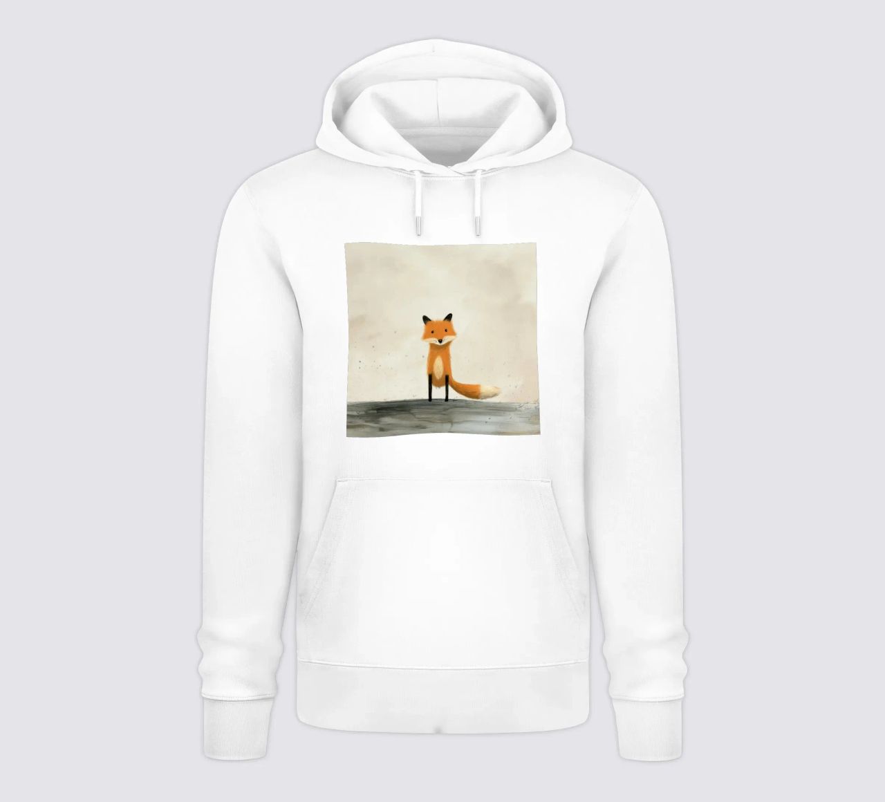 Volpe minima 1 felpa con cappuccio da Minimal Animal Art