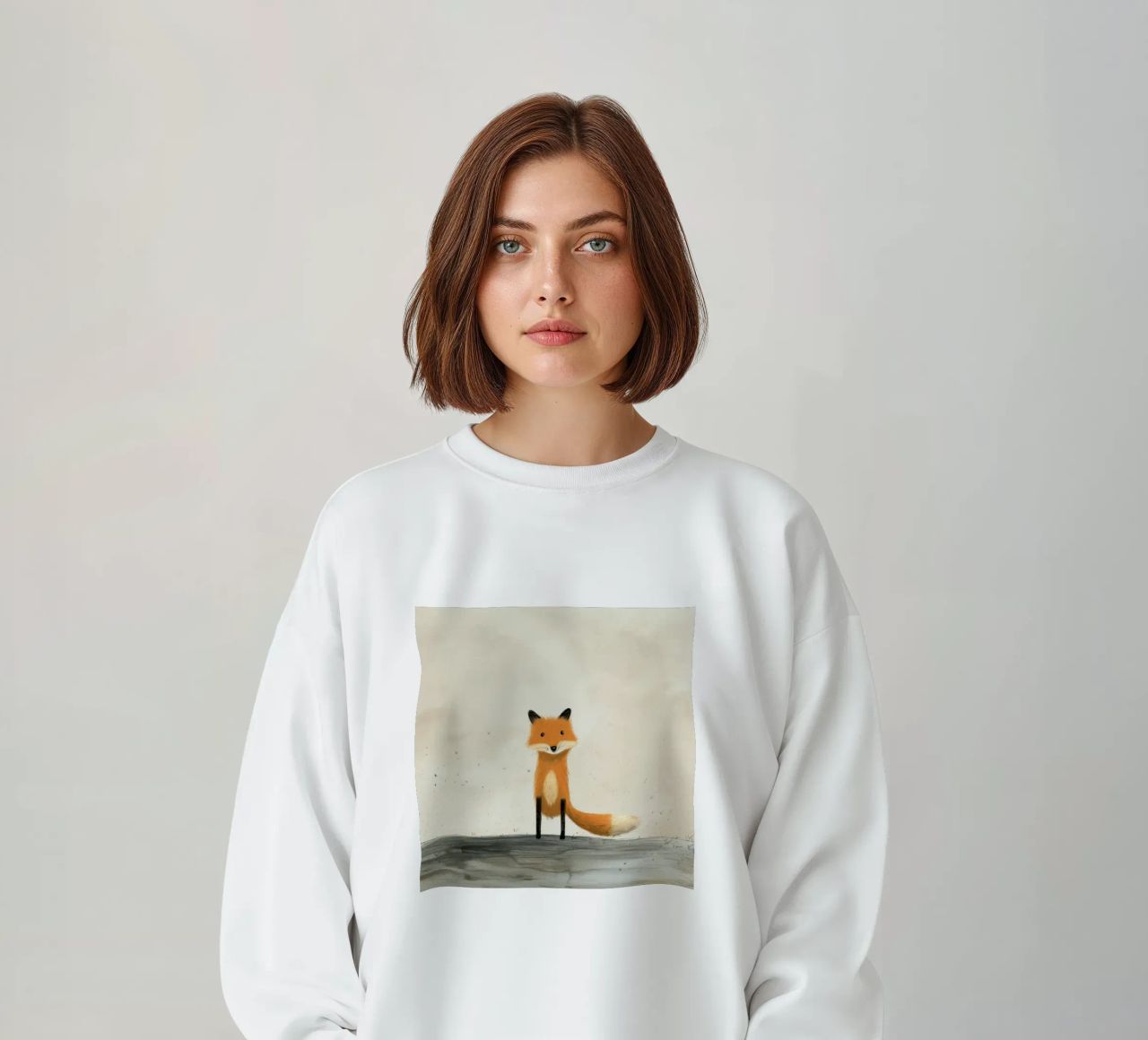 Volpe minima 1 felpa da Minimal Animal Art