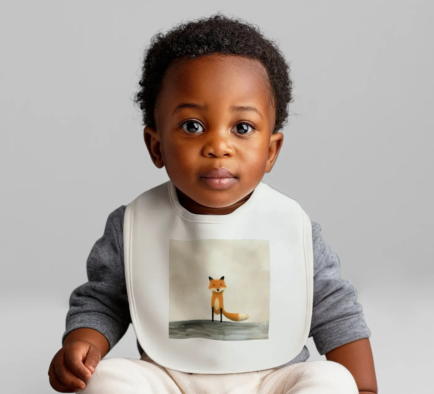 Minimal Fox Babylätzchen von Minimal Animal Art