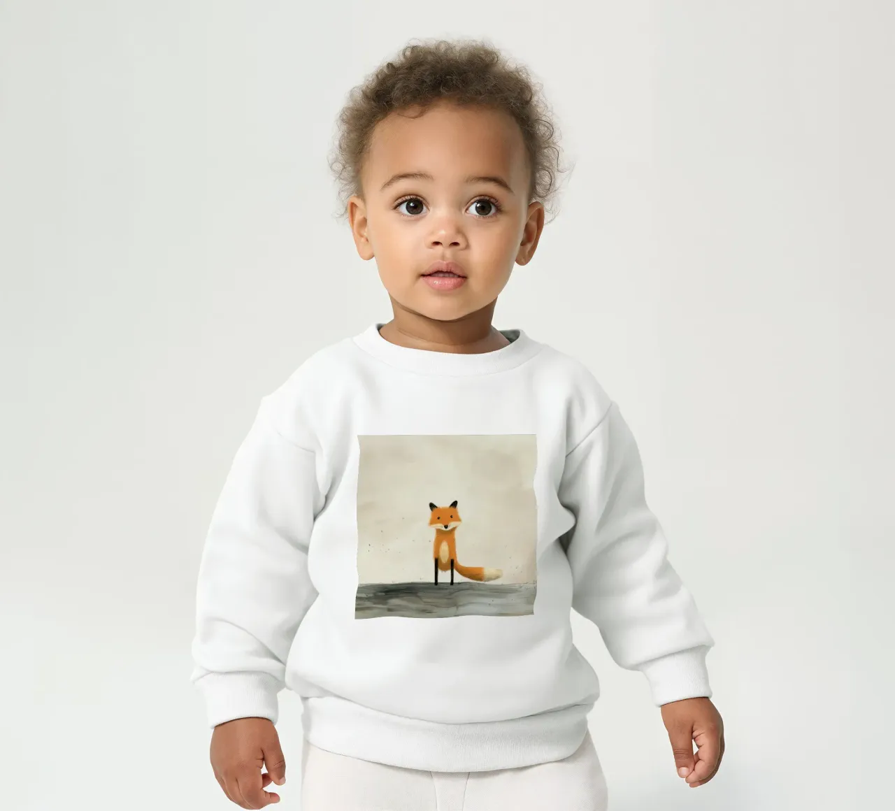 Minimal Fox 1 Baby Sweatshirt von Minimal Animal Art