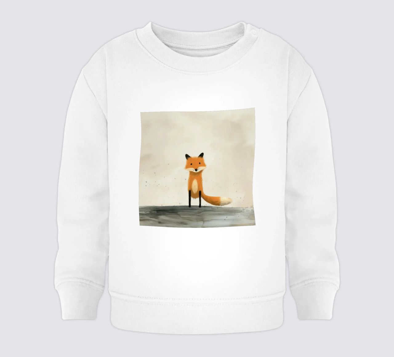 Volpe minima 1 felpa neonato da Minimal Animal Art