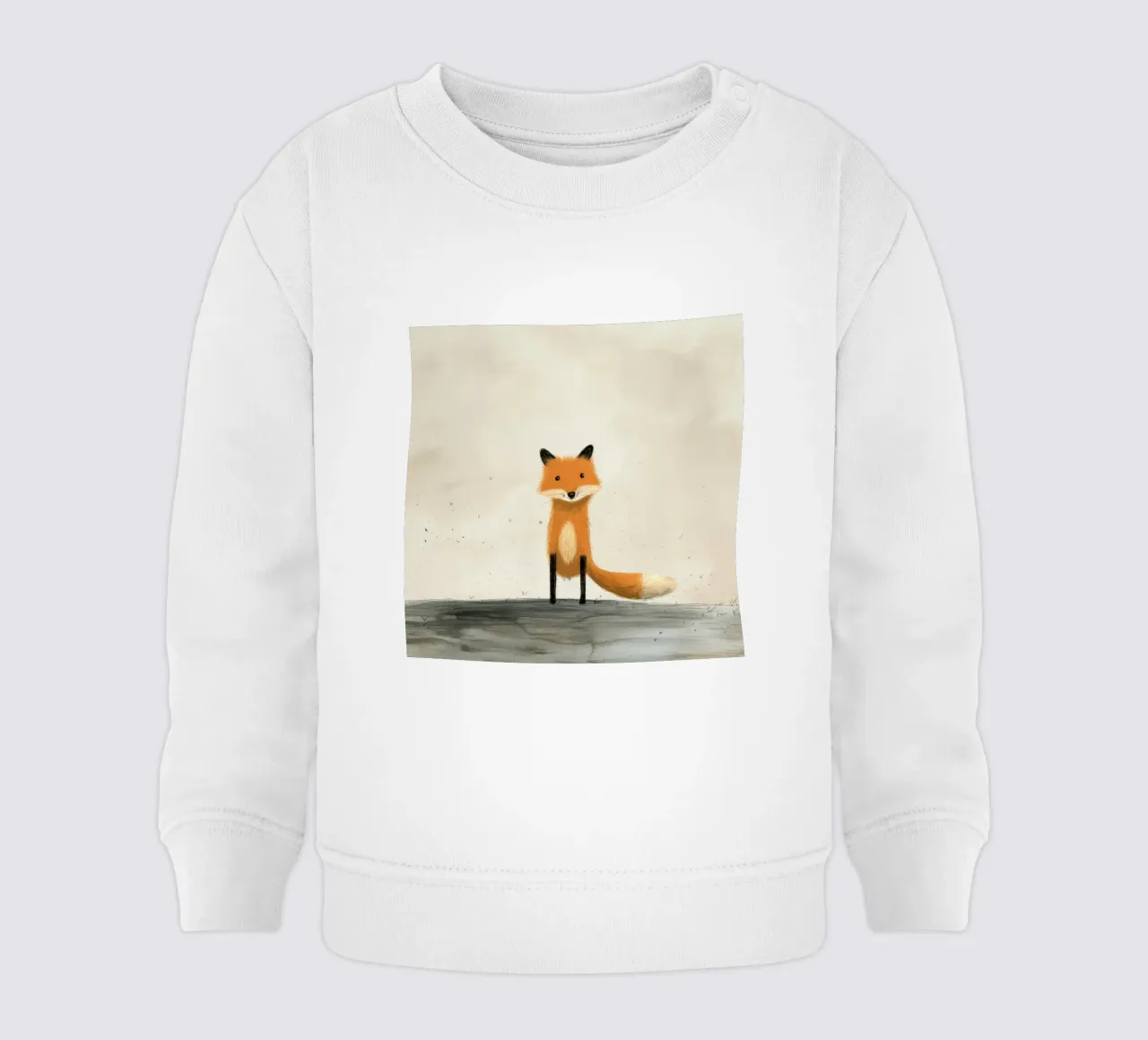 Volpe minima 1 felpa neonato da Minimal Animal Art