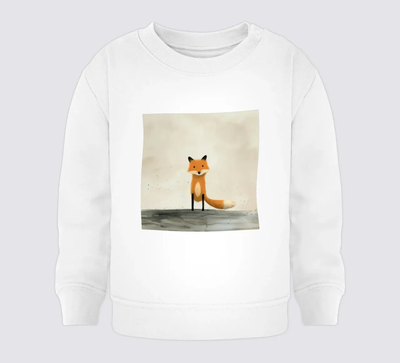 Minimal Fox 1 Baby Sweatshirt von Minimal Animal Art