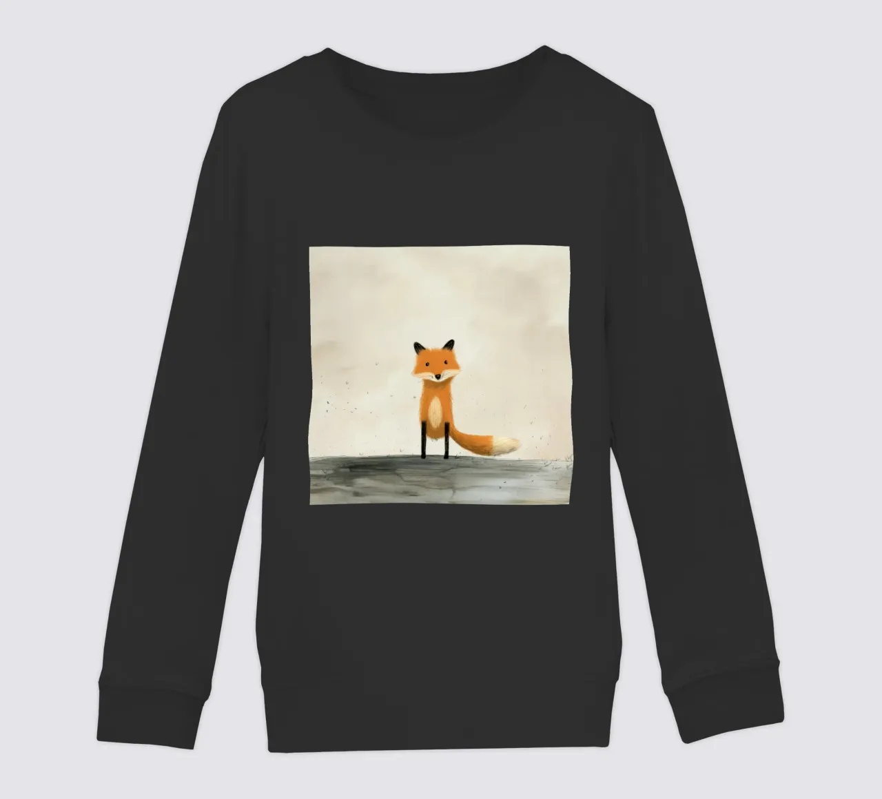 Volpe minima 1 felpa bambino da Minimal Animal Art