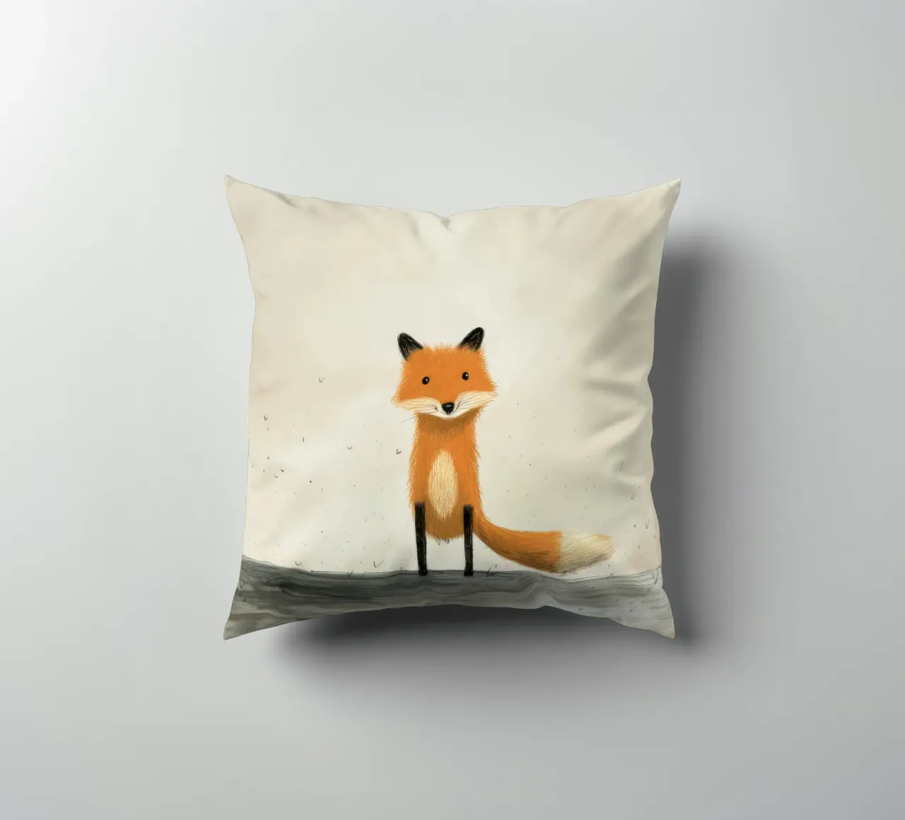 Volpe minima 1 cuscino da Minimal Animal Art
