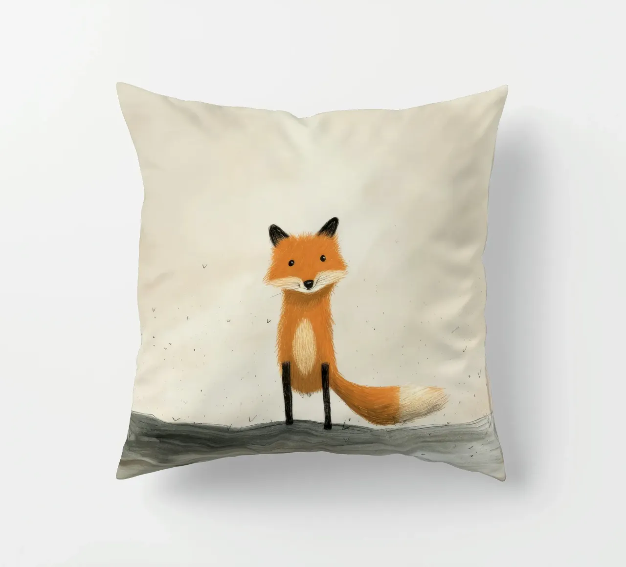 Volpe minima 1 cuscino da Minimal Animal Art