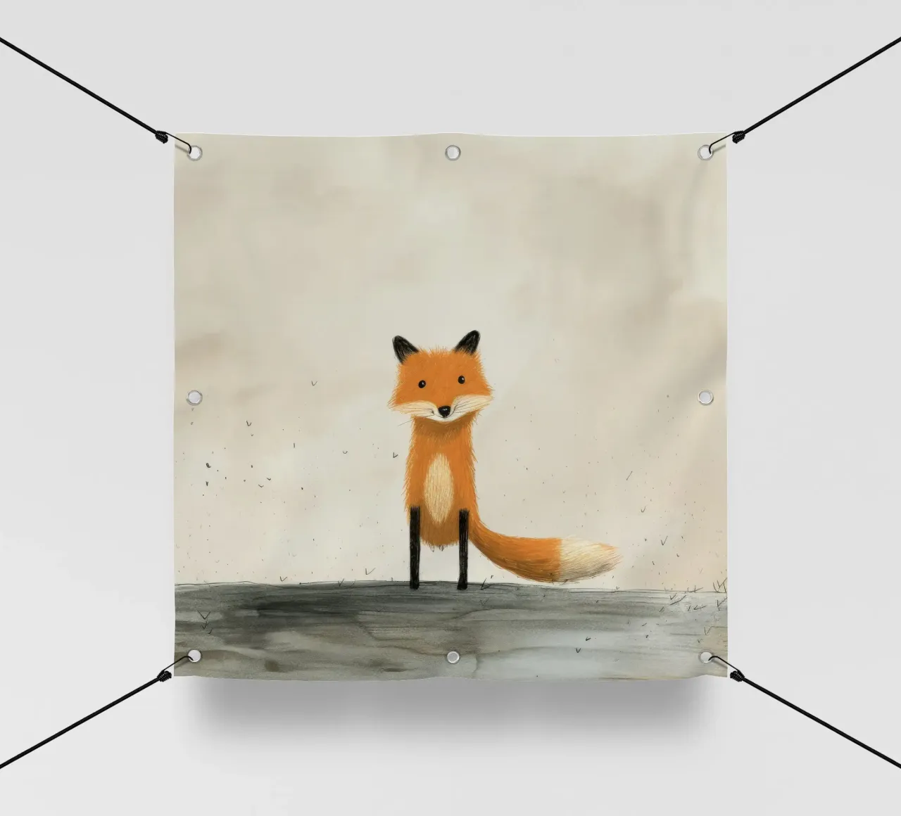 Volpe minima 1 telo in pvc da Minimal Animal Art