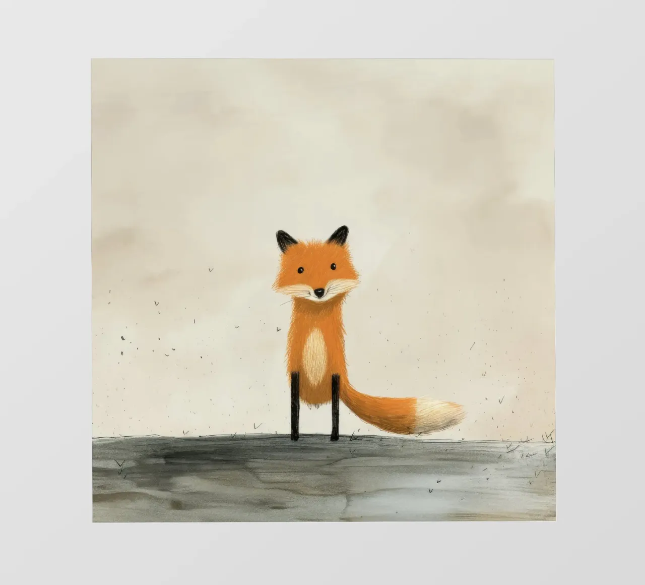 Volpe minima 1 telo in pvc da Minimal Animal Art