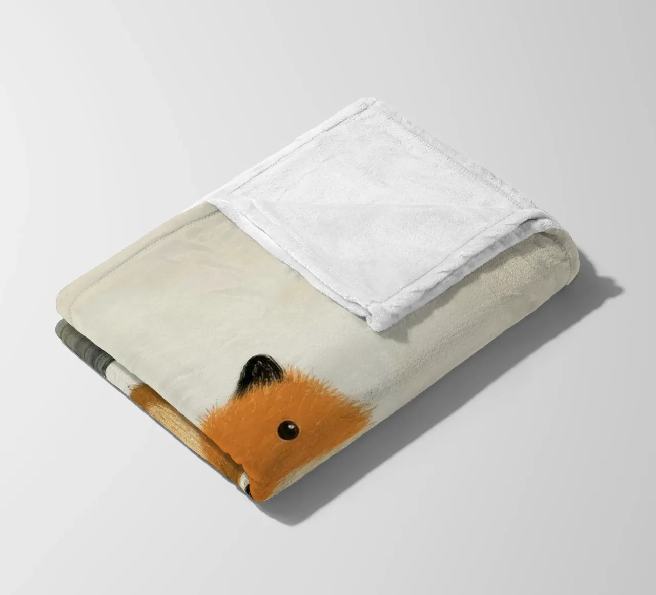 Volpe minima 1 coperta in pile da Minimal Animal Art