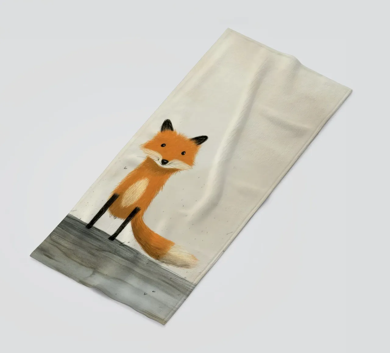 Minimo Fox telo mare da Minimal Animal Art