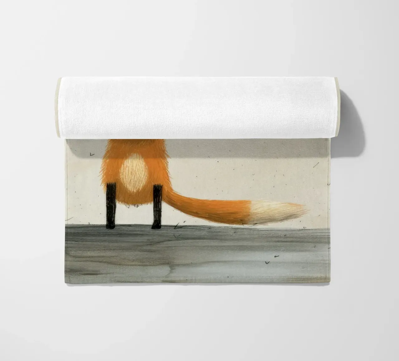 Minimo Fox telo mare da Minimal Animal Art