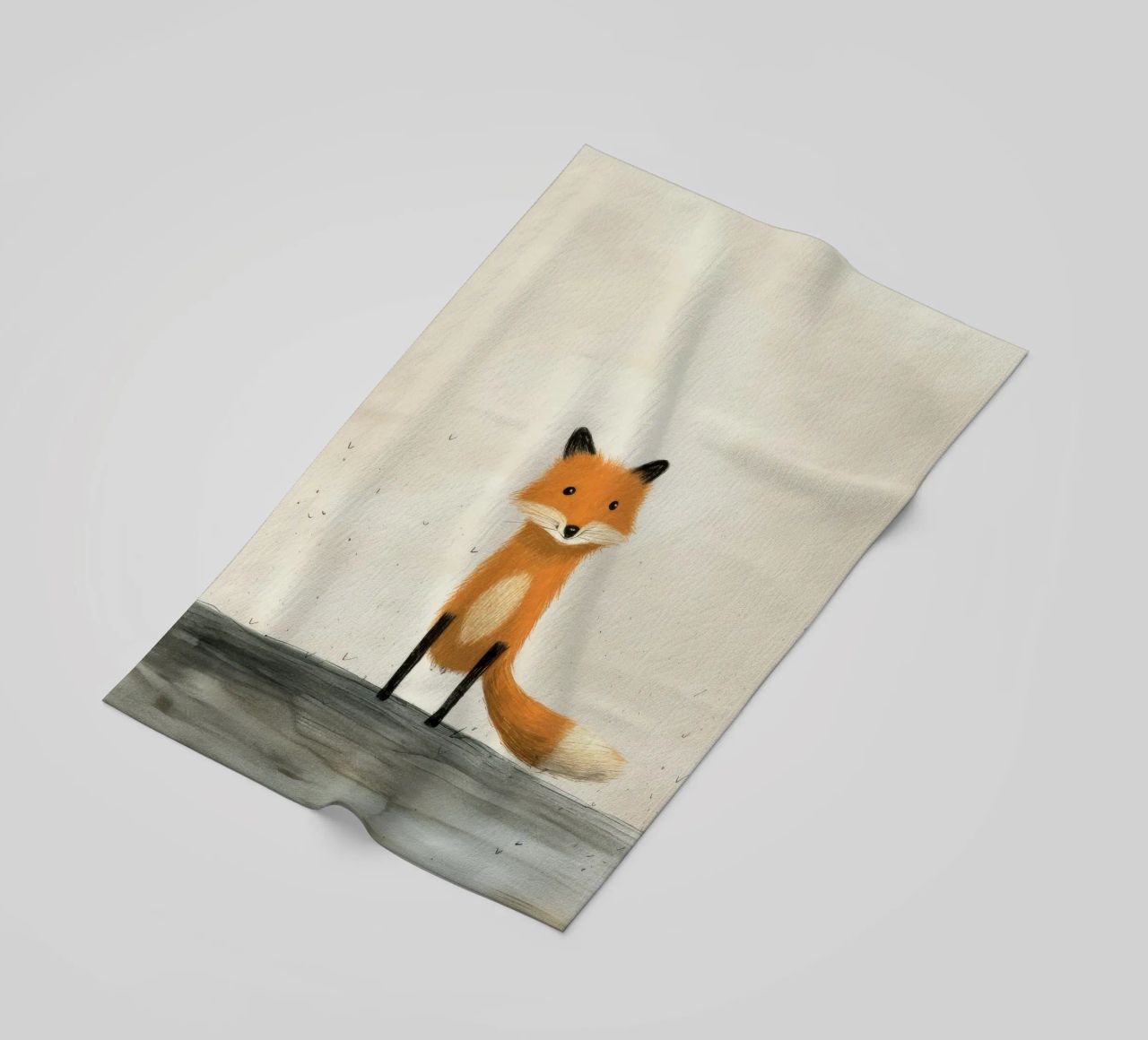 Volpe minima 1 telo mare da Minimal Animal Art
