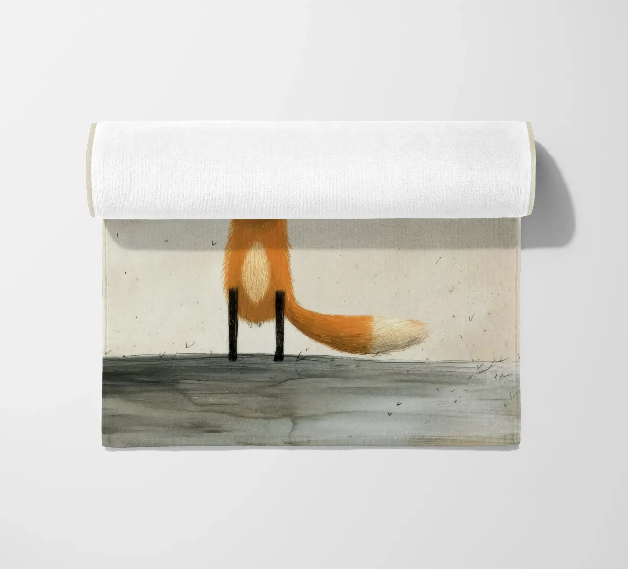 Minimo Fox telo mare da Minimal Animal Art