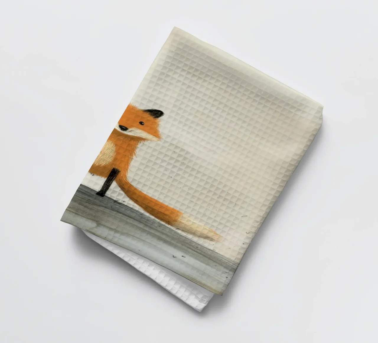 Volpe minima 1 canovaccio da cucina da Minimal Animal Art
