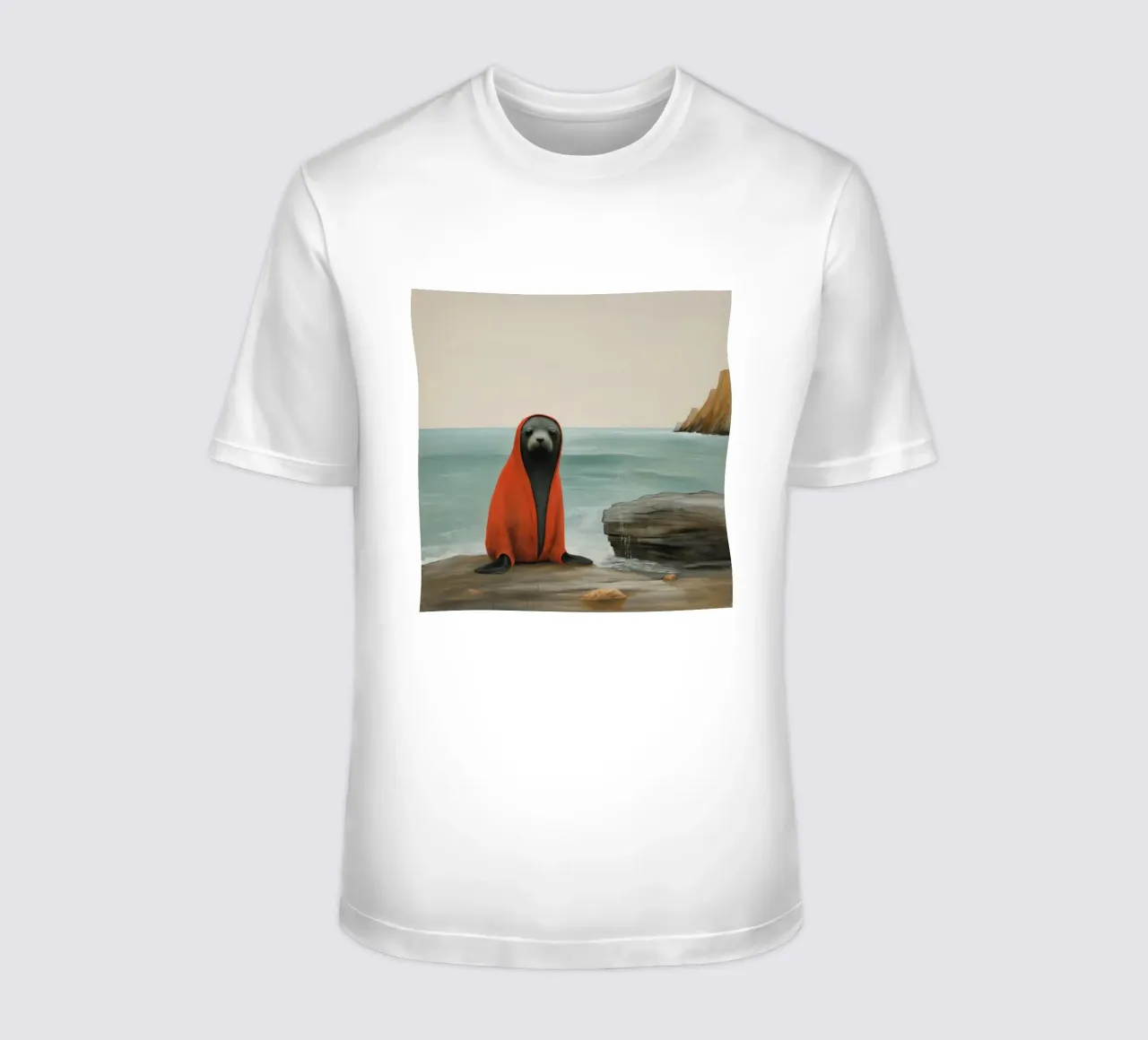 Sigillo di pelliccia minimale 2 t-shirt da Minimal Animal Art