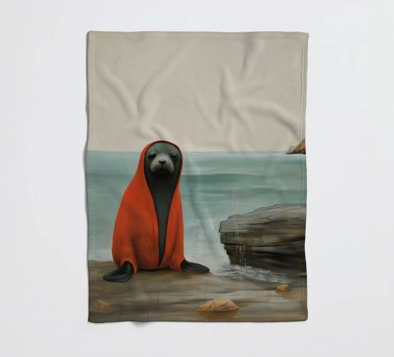 Sigillo di pelliccia minimale 2 coperta in pile da Minimal Animal Art