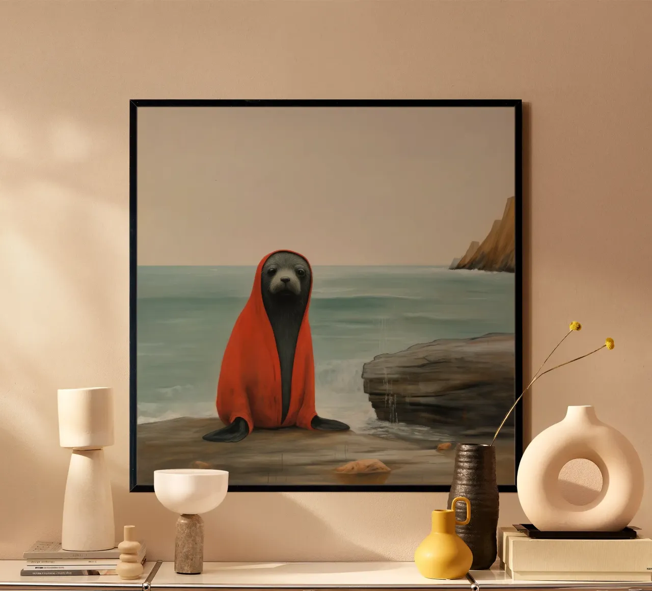 Minimal Fur Seal 2 poster by Minimal Animal Art