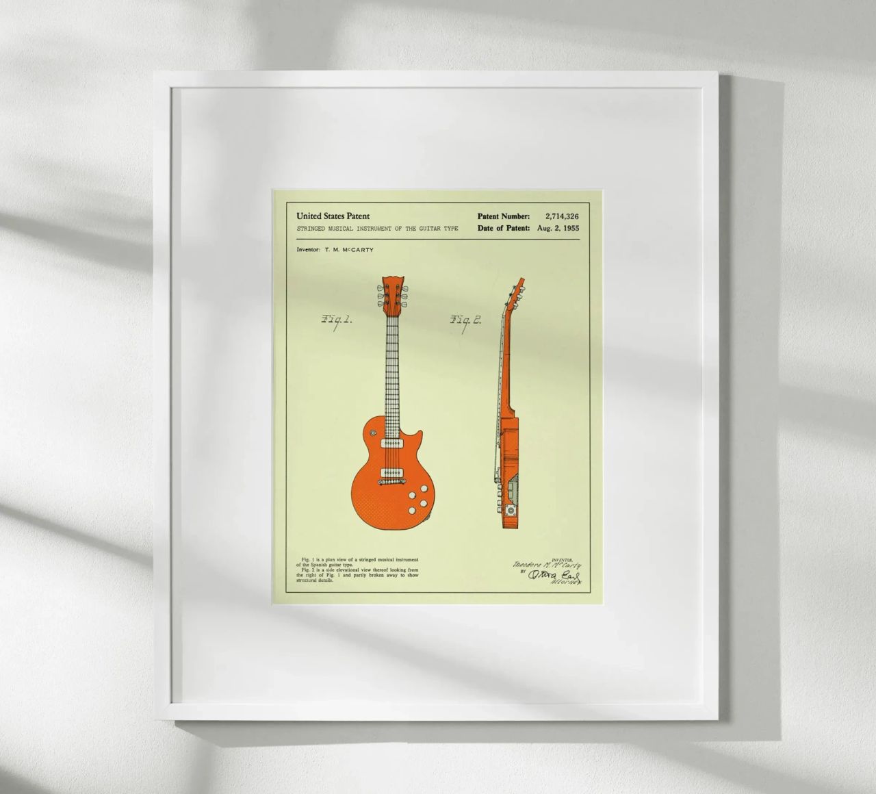 Guitar Patent (1955) poster by Jazzberry Blue