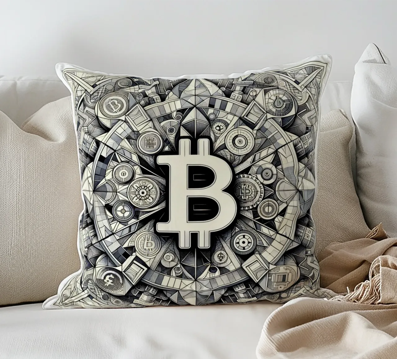 Bitcoin_what else? Kissen von Crypto_Jungle