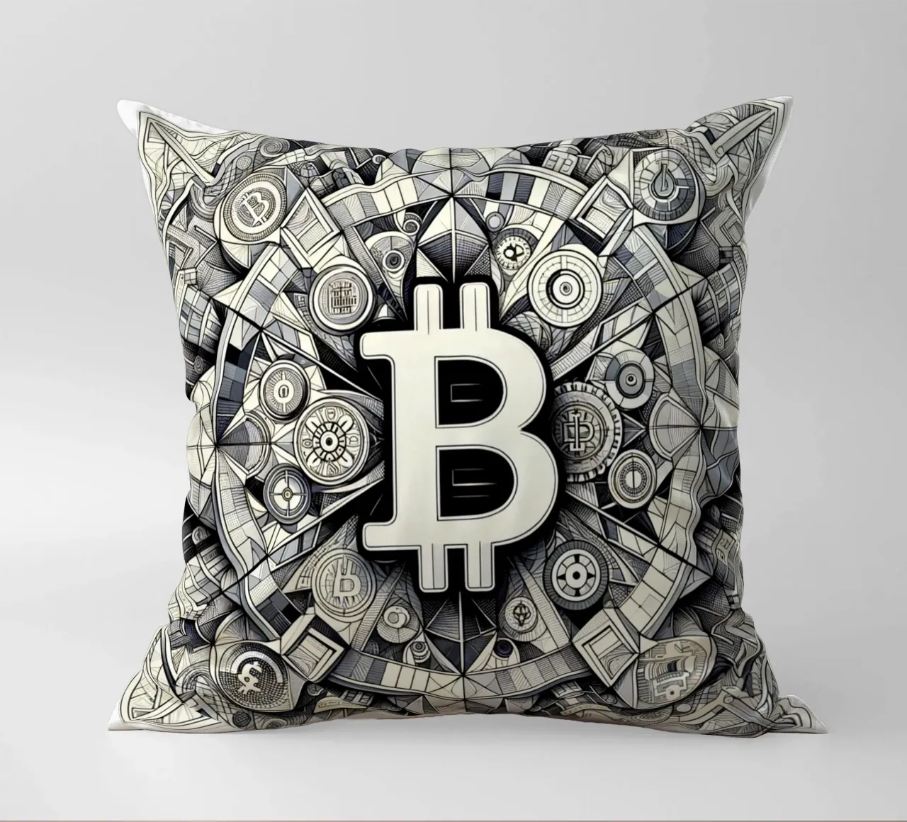 Bitcoin_what else? decorative cushion by Crypto_Jungle