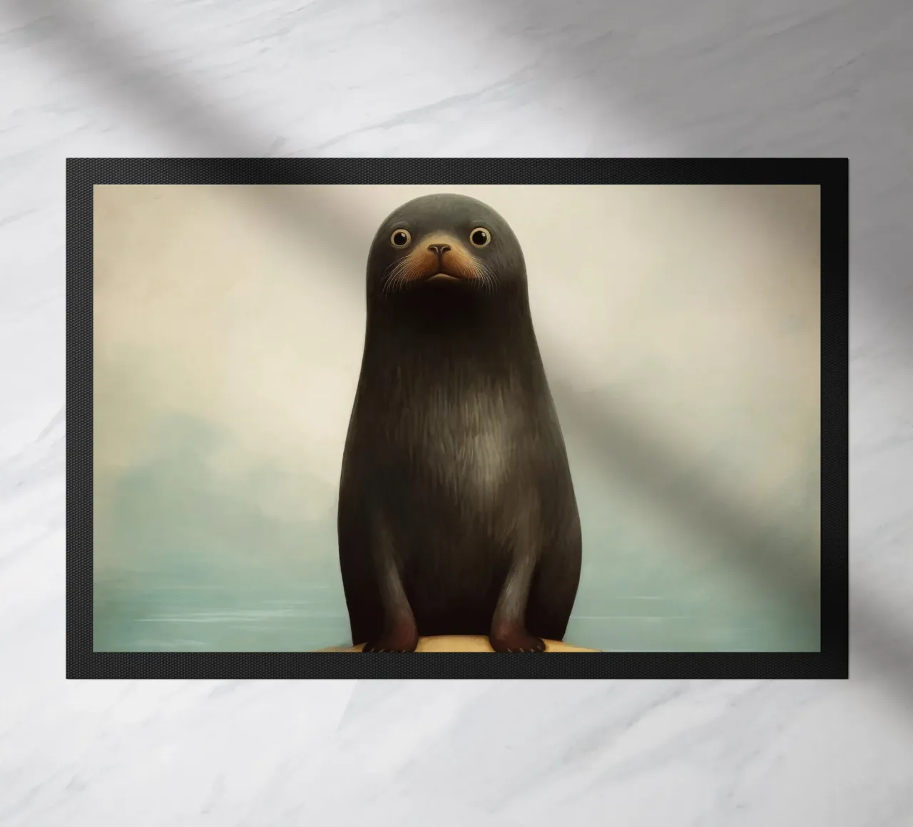 Sigillo di pelliccia minimo 4 zerbino da Minimal Animal Art