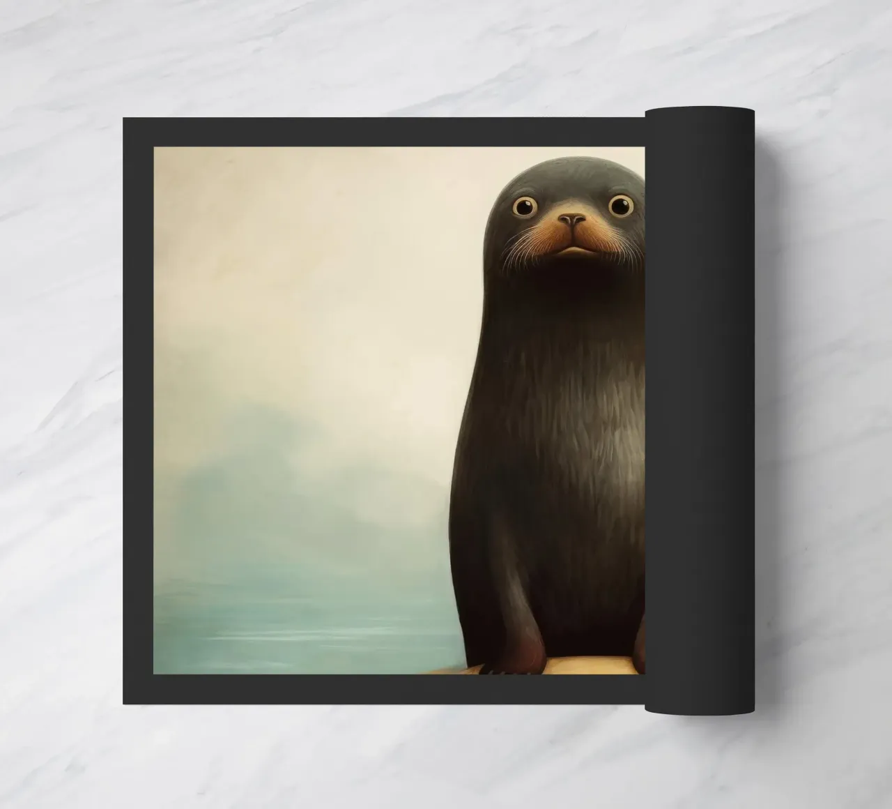 Sigillo di pelliccia minimo 4 zerbino da Minimal Animal Art