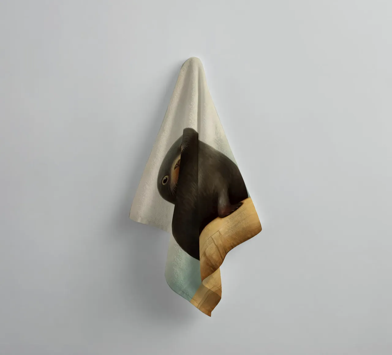 Sigillo di pelliccia minimo 4 asciugamano da bagno da Minimal Animal Art