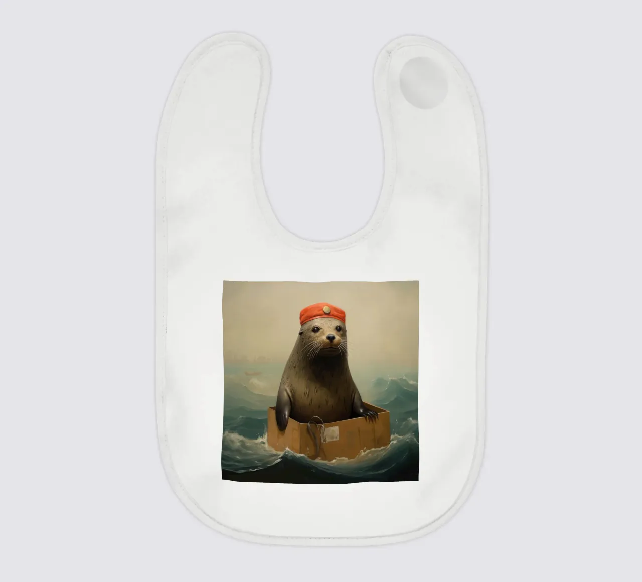 Sigillo di pelliccia minimo 1 bavaglino da Minimal Animal Art