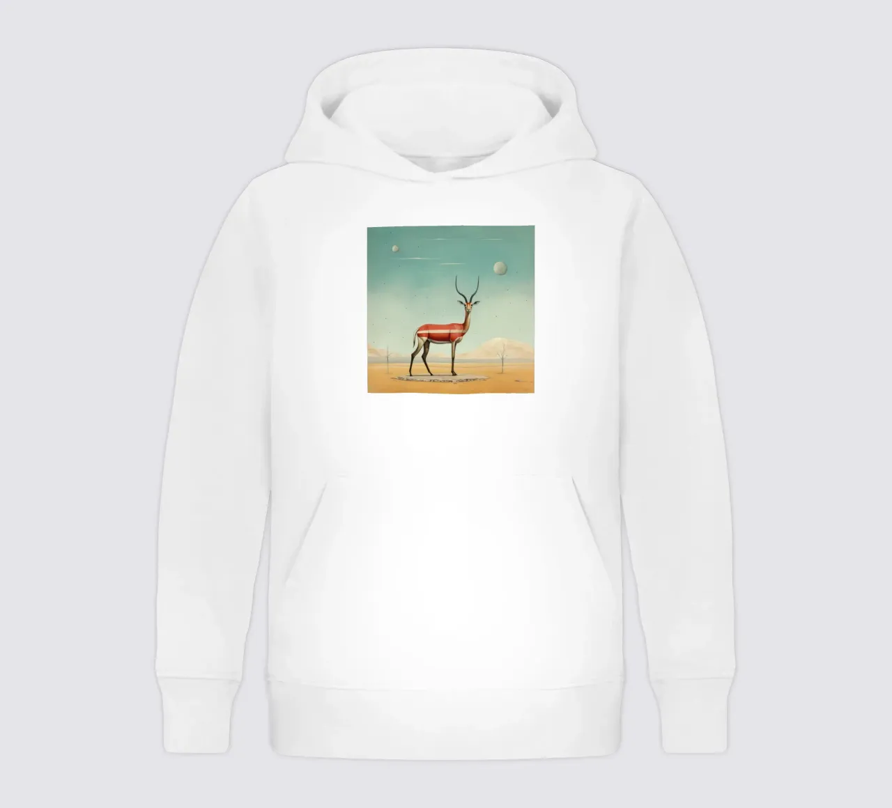 Gazzella minima 2 felpa bambino con cappuccio da Minimal Animal Art