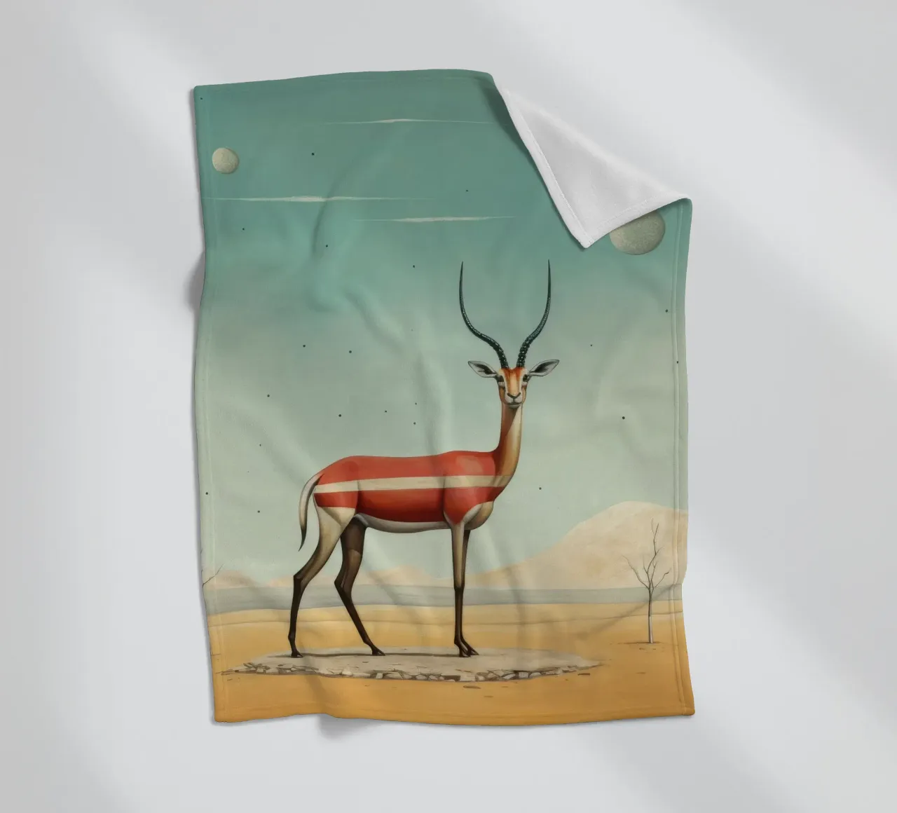 Gazzella minima 2 coperta in pile da Minimal Animal Art