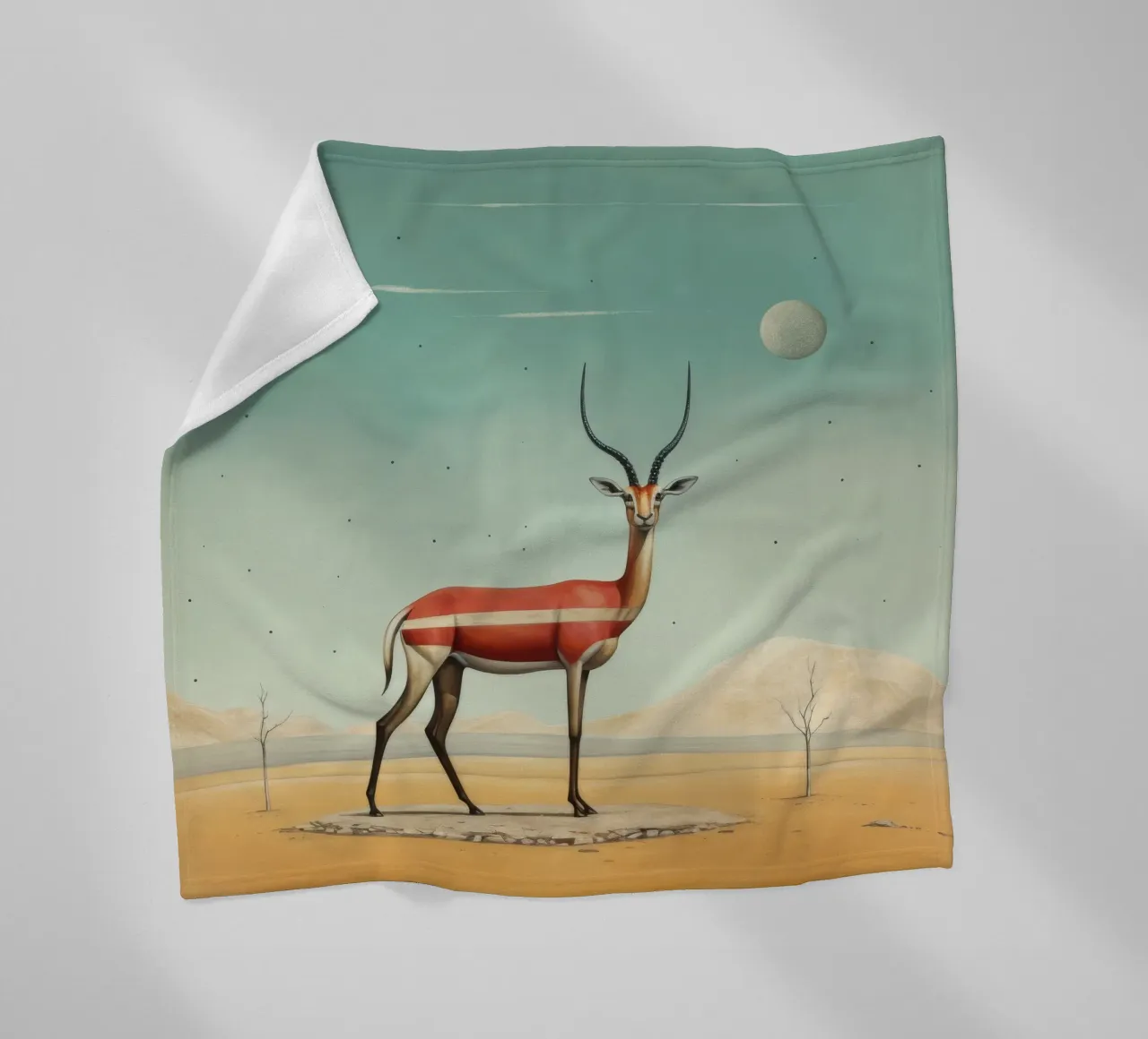 Gazzella minima 2 coperta in pile da Minimal Animal Art