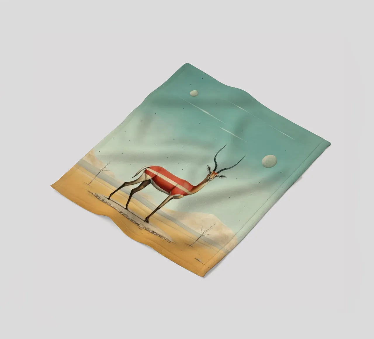 Gazzella minima 2 coperta in pile da Minimal Animal Art